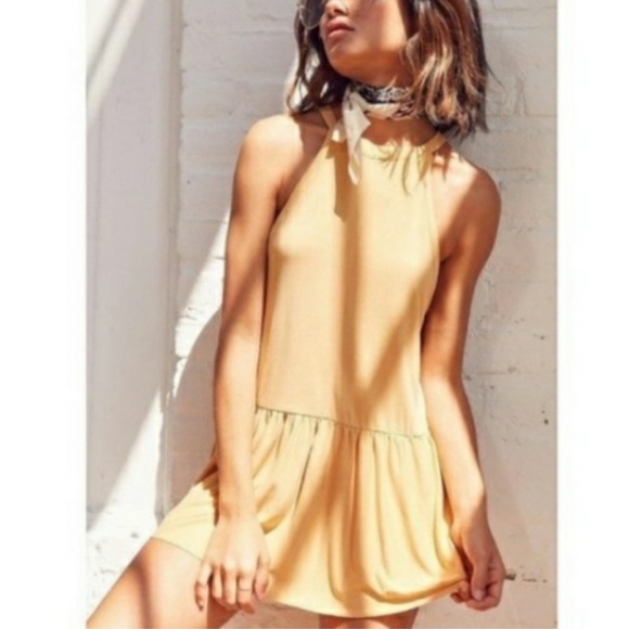 Kimchi Blue Urban Outfitters Moonchild Babydoll Tank Top Golden - Picture 3 of 7